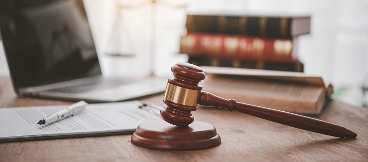 Gavel and law books representing federal appeals